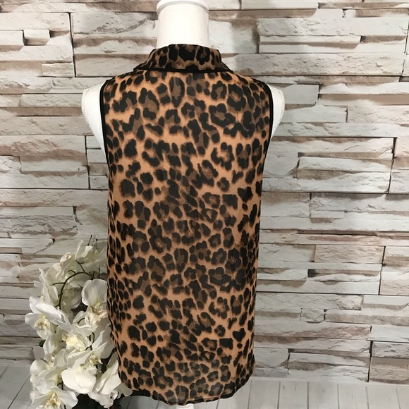 Forever21 Animal Print Blouse Sz S (H15) - Picture 4 of 6